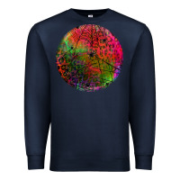Navy halloween round Premium Sweatshirt - BundleAndBundleShop