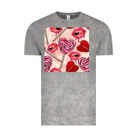 Cloud Rock valentines day lollipops and lips seamless pattern Vintage Tee - BundleAndBundleShop