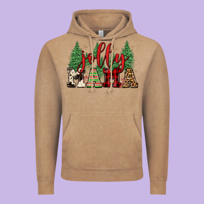 Jolly Mama Vintage Hoodie Designed By Fadigitalartstudio