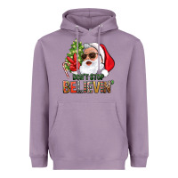 Lavender Don't Stop Believing Santa Heavyweight Hoodie - BundleAndBundleShop