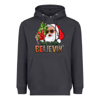 Smoke Don't Stop Believing Santa Heavyweight Hoodie - BundleAndBundleShop