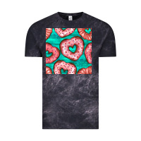 Cloud Black valentines day heart donuts seamless pattern Vintage Tee - BundleAndBundleShop