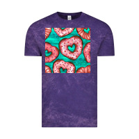 Cloud Purple valentines day heart donuts seamless pattern Vintage Tee - BundleAndBundleShop