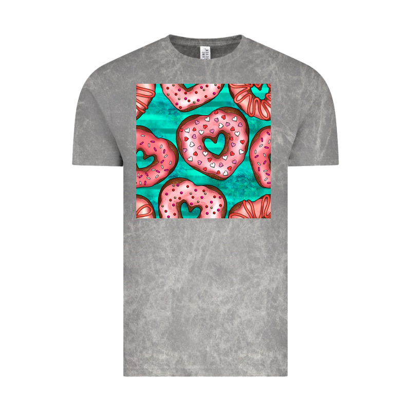 Valentines Day Heart Donuts Seamless Pattern Vintage Tee by BundleAndBundleShop | Teevron