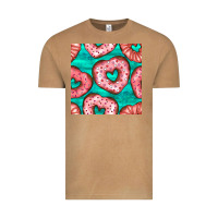 Vintage Camel valentines day heart donuts seamless pattern Vintage Tee - BundleAndBundleShop