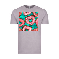 Vintage Zinc valentines day heart donuts seamless pattern Vintage Tee - BundleAndBundleShop
