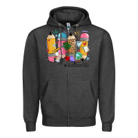 Charcoal Heather teacher life pencils Zipper Hoodie - MaliasSmallBusiness