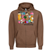 Chestnut teacher life pencils Zipper Hoodie - MaliasSmallBusiness
