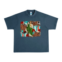 Midnight Navy san judas leopard cowhide background Urban Heavy Tee - JahusDesignShop