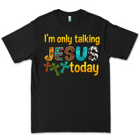 Black im only talking jesus today Premium Tee - texasbilliewilder