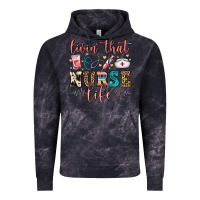 Cloud Black livin' that nurse life Vintage Hoodie - FaDigitalArtStudio