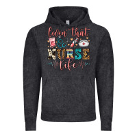 Vintage Black livin' that nurse life Vintage Hoodie - FaDigitalArtStudio