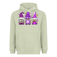 Matcha Purple Winter Gnomies Heavyweight Hoodie - BundleAndBundleShop