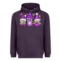 Plum Purple Winter Gnomies Heavyweight Hoodie - BundleAndBundleShop