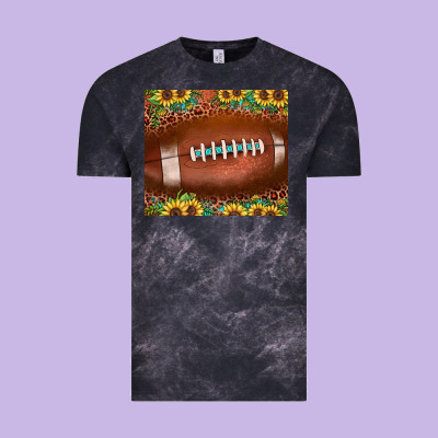 Football Leopard Turquoise Sunflower Vintage Tee Designed By Jahusdesignshop