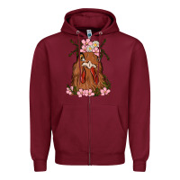 Burgundy chicken Zipper Hoodie - MaliasSmallBusiness