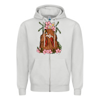 Dove Grey chicken Zipper Hoodie - MaliasSmallBusiness