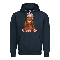 Navy chicken Zipper Hoodie - MaliasSmallBusiness