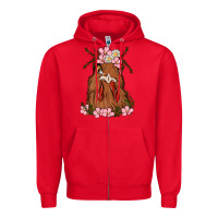 Red chicken Zipper Hoodie - MaliasSmallBusiness