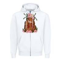 White chicken Zipper Hoodie - MaliasSmallBusiness