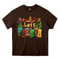 Chocolate Brown Let's fiesta Heavy Core Tee - RanaPortraitStore