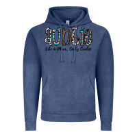 Vintage Denim auntie  like a mom, only cooler Vintage Hoodie - CowhideDigitalArt