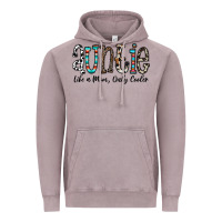 Vintage Zinc auntie  like a mom, only cooler Vintage Hoodie - CowhideDigitalArt