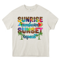 Cream sunrise sunburn sunset repeat Heavy Core Tee - Artiststas