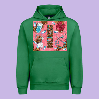 Pink Glitter Nurse Urban Hoodie Designed By Tumblerdesignbyshophia