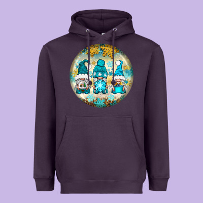 Winter Gnomies Ornament Heavyweight Hoodie Designed By Bundleandbundleshop