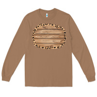 Toasted Coconut wood and leopard background 3200x2400 Long Sleeve Tee - AdoDesignShop