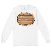 White wood and leopard background 3200x2400 Long Sleeve Tee - AdoDesignShop