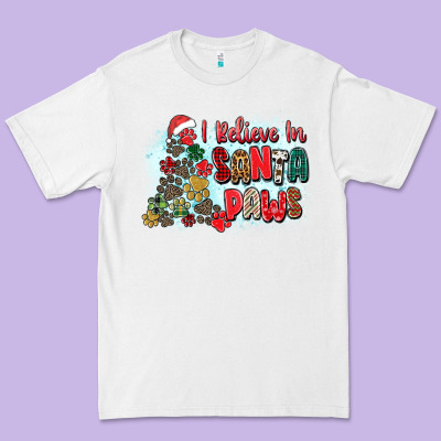 I Believe In Santa Paws Premium Tee Designed By Zillion Design Studio