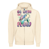 Sandshell go with flow turtle Zipper Hoodie - MaliasSmallBusiness