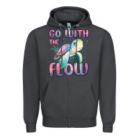 Smoke go with flow turtle Zipper Hoodie - MaliasSmallBusiness
