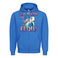 True Royal go with flow turtle Zipper Hoodie - MaliasSmallBusiness