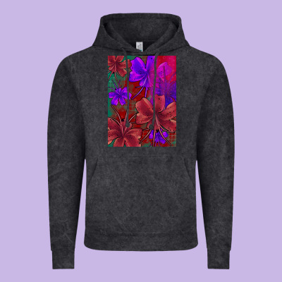 Floral Pattern Vintage Hoodie Designed By Jahusdesignshop