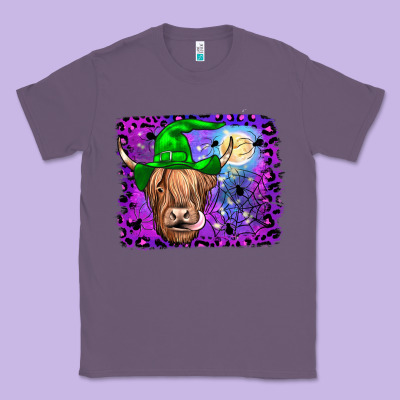 Highland Cow Halloween Classic Tee Designed By Jahusdesignshop