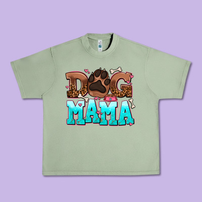 Dog Mama Urban Heavy Tee Designed By Adodesignshop