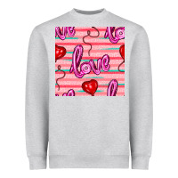 Valentines Day Heart And Love Balloons Seamless Pattern Heavyweight Sweatshirt | Teevron