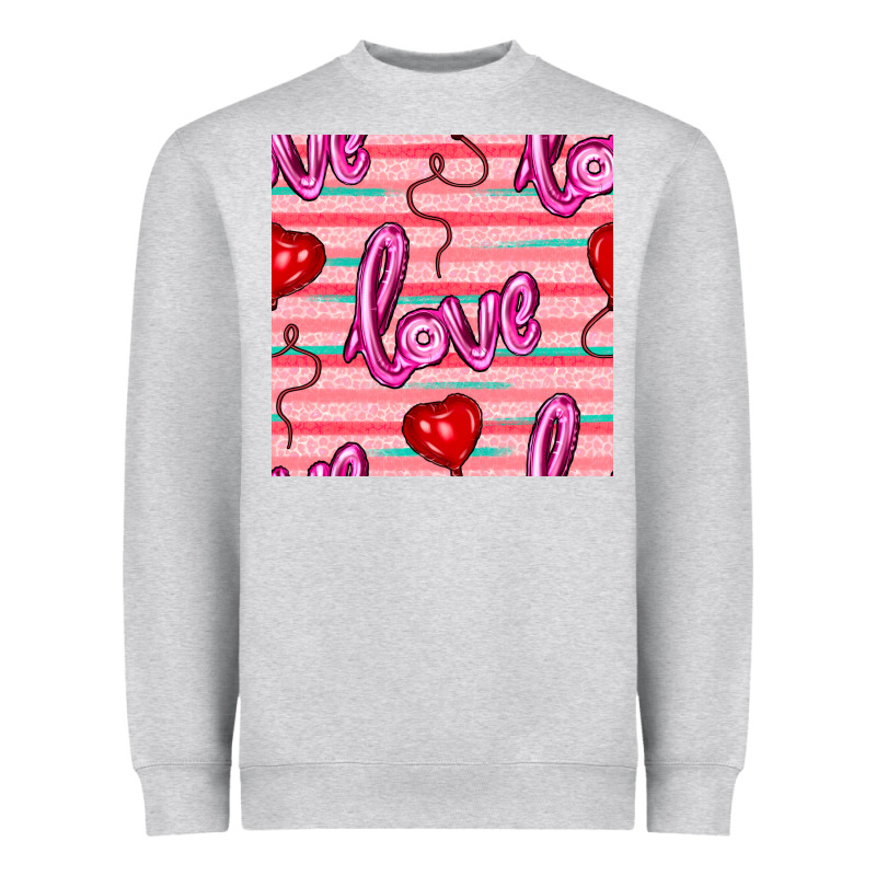 Valentines Day Heart And Love Balloons Seamless Pattern Heavyweight Sweatshirt by BundleAndBundleShop | Teevron