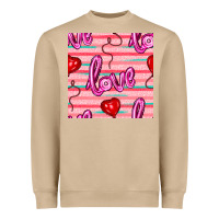 Mushroom valentines day heart and love balloons seamless pattern Heavyweight Sweatshirt - BundleAndBundleShop