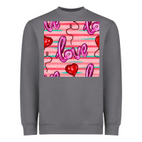 Storm valentines day heart and love balloons seamless pattern Heavyweight Sweatshirt - BundleAndBundleShop