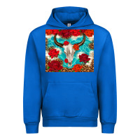 Cobalt bull skull rose Urban Hoodie - TumblerDesignByShophia