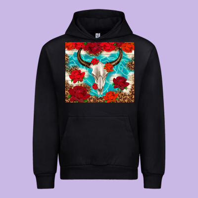 Bull Skull Rose Urban Hoodie Designed By Tumblerdesignbyshophia
