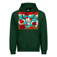 Forest Green bull skull rose Urban Hoodie - TumblerDesignByShophia