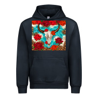 Navy bull skull rose Urban Hoodie - TumblerDesignByShophia