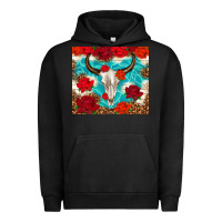 Pigment Black bull skull rose Urban Hoodie - TumblerDesignByShophia