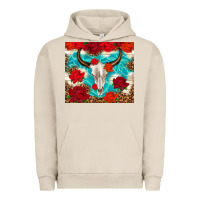 Pigment French Oak bull skull rose Urban Hoodie - TumblerDesignByShophia