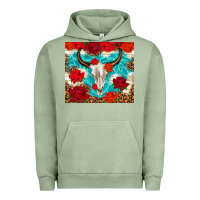 Pigment Oil Green bull skull rose Urban Hoodie - TumblerDesignByShophia